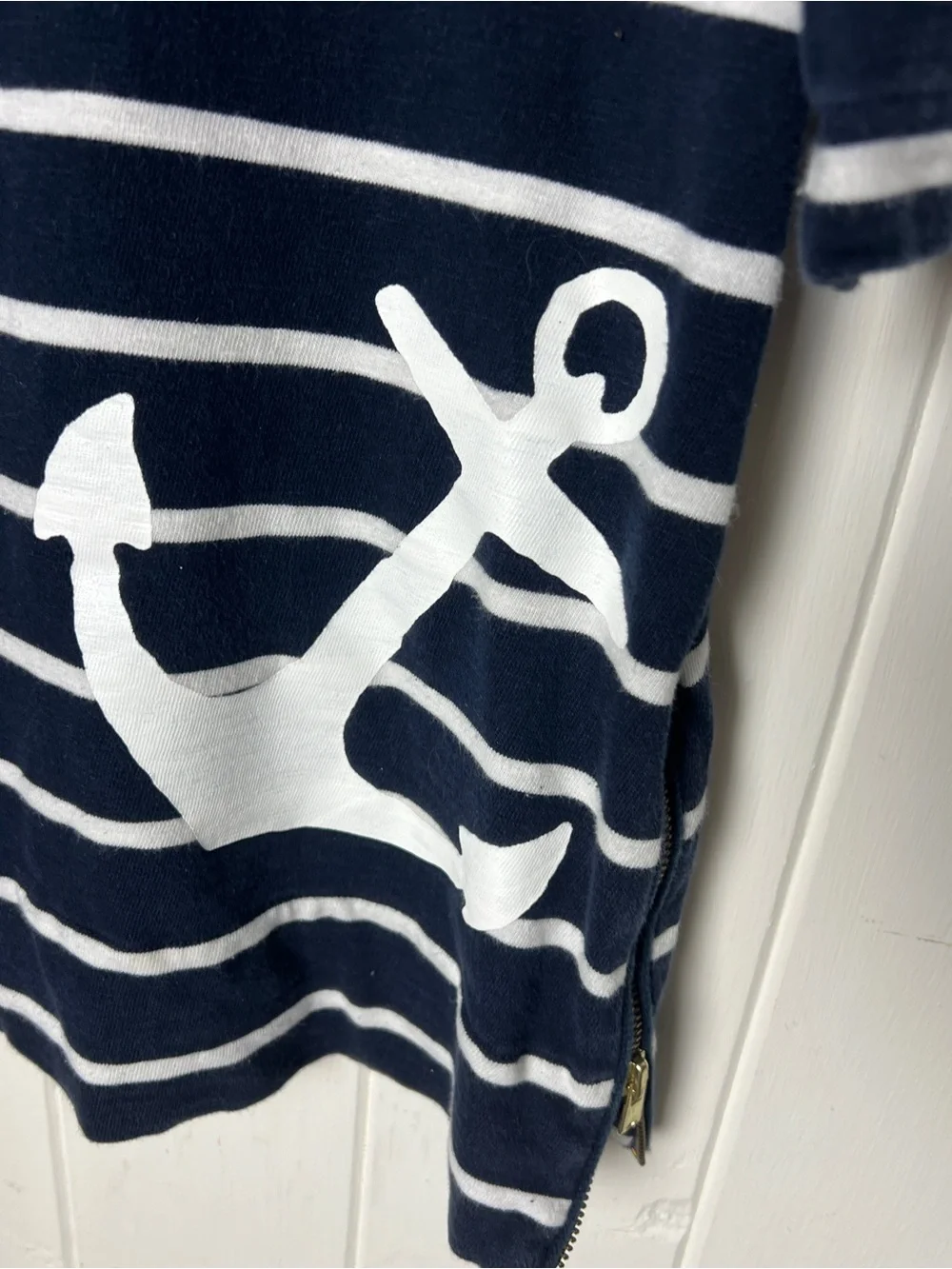 J. Crew Striped Nautical Anchor Dress